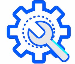 Cloud Service icon - gear with wrench